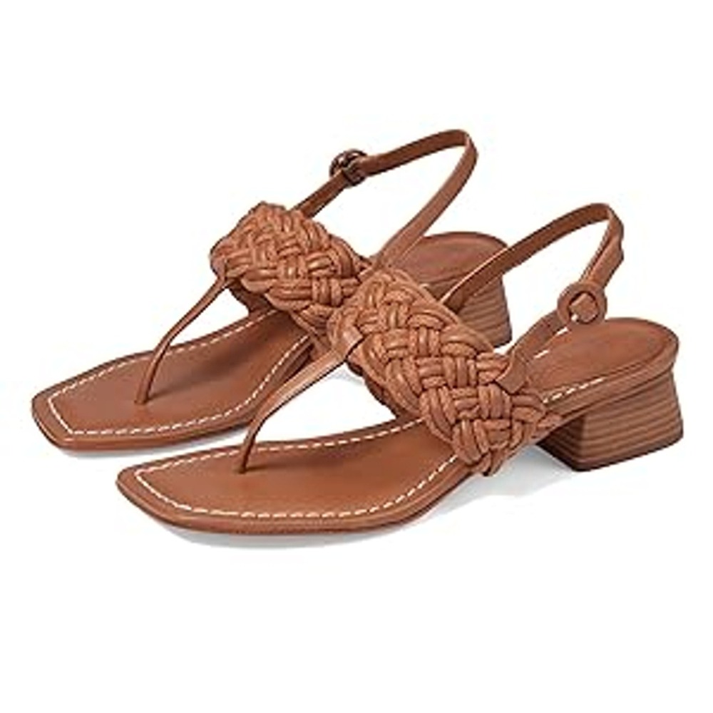NWT Bernardo Johanna Thong Sandle - Luggage Antique Calf 9